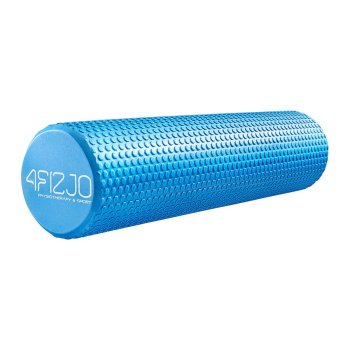 4FIZJO Masāžas Jogas Fitnesa Pilates Mīksts Putu Rullis 60cm, Zils | Yoga Massager Crossfit EVA Foam Roller