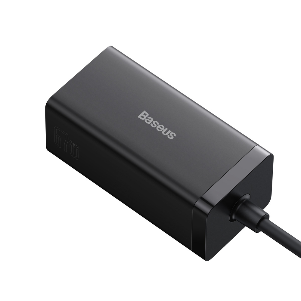 Baseus ātrā lādētāja GaN5 Pro HUB HDMI 2 x USB-C / USB-A / HDMI 4K 30Hz 1,5 m melns + USB‑C kabelis – USB‑C... (3)