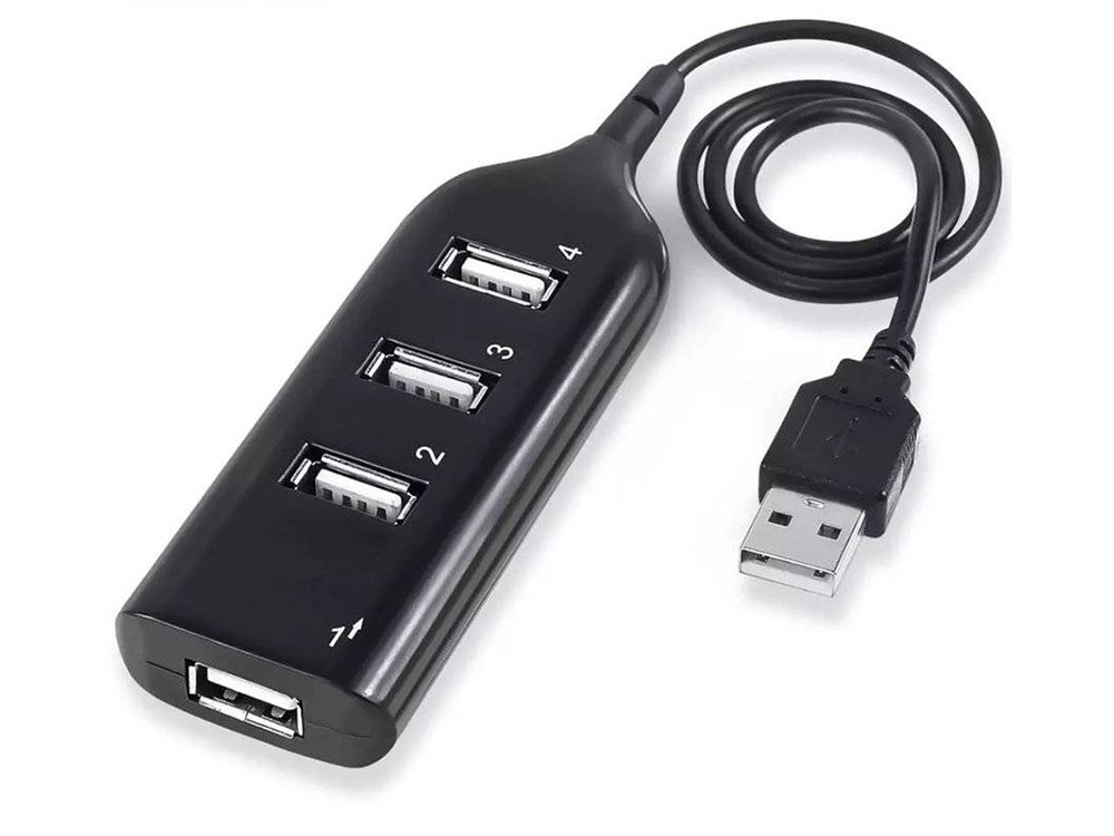 USB Centrmezgls Ar 4 USB 2.0 Portiem Datoram un Klēpjdatoram | USB Hub with 4 USB 2.0 Ports for PC and Laptop (3)