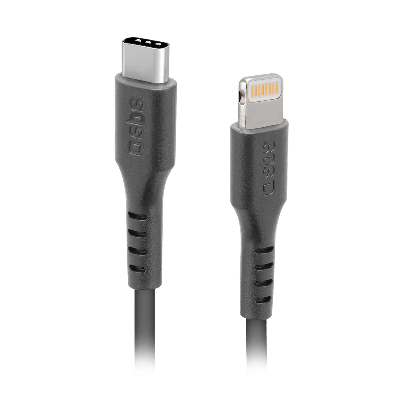USB-C - Lightning kabelis datu pārraidei un uzlādei 1 m, melns | cable for data and charging 1m, Black