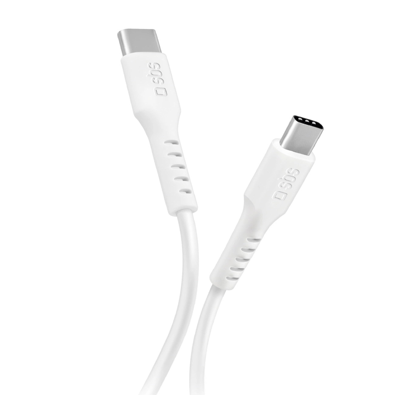 USB-C - 1 metra datu un uzlādes kabelis Balts | meter data and charging cable White