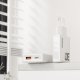 GaN Dudao A30EUL 30W USB-A / USB-C sienas lādētājs + USB-C – Lightning kabelis – balts