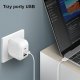 Uniq Verge Pro 66W GaN USB-C sienas lādētājs ar USB-C – balts