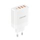Dudao A5HEU 3xUSB-A 1xUSB-C PD 20W QC3.0 18W+ 2x12W sienas lādētājs – balts