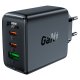 Acefast ātrais lādētājs GaN (2xUSB-C / USB-A) PPS / PD / QC4+ 65W melns (A41)