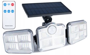 Āra Apgaismojums Dārza Nakts Lampa uz Saules Baterijas un Kustības Sensoru, 122 LED | Outdoor Garden Light Solar Night Lamp