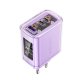 Acefast lādētājs GaN 65W ar 3 portiem (1xUSB, 2xUSB-C) violets (A45)
