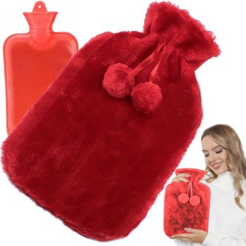 Plīša Gumijas Termofors, Liels, Ar Mīkstu Kažokādas Pārvalku | Plush Rubber Thermofor Warmer Large In Cover Soft Fur