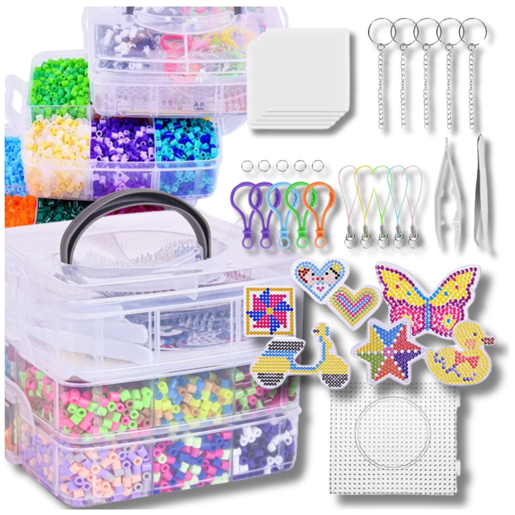 Liels gludināmo pērlīšu komplekts bērniem 11000 gab. ar piederumiem