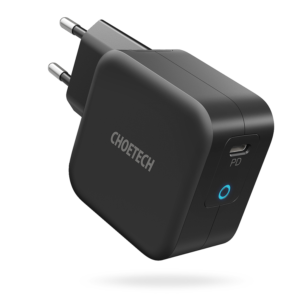 Choetech GaN USB Type C sienas lādētājs 61W Power Delivery, melns (Q6006) (0)