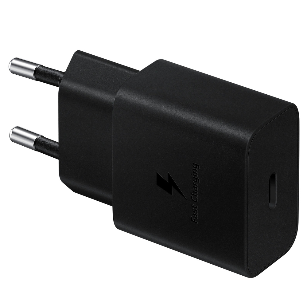 Samsung EP-T1510XBEGEU 15W PD USB-C AFC sienas lādētājs ar USB‑C kabeli – melns (0)