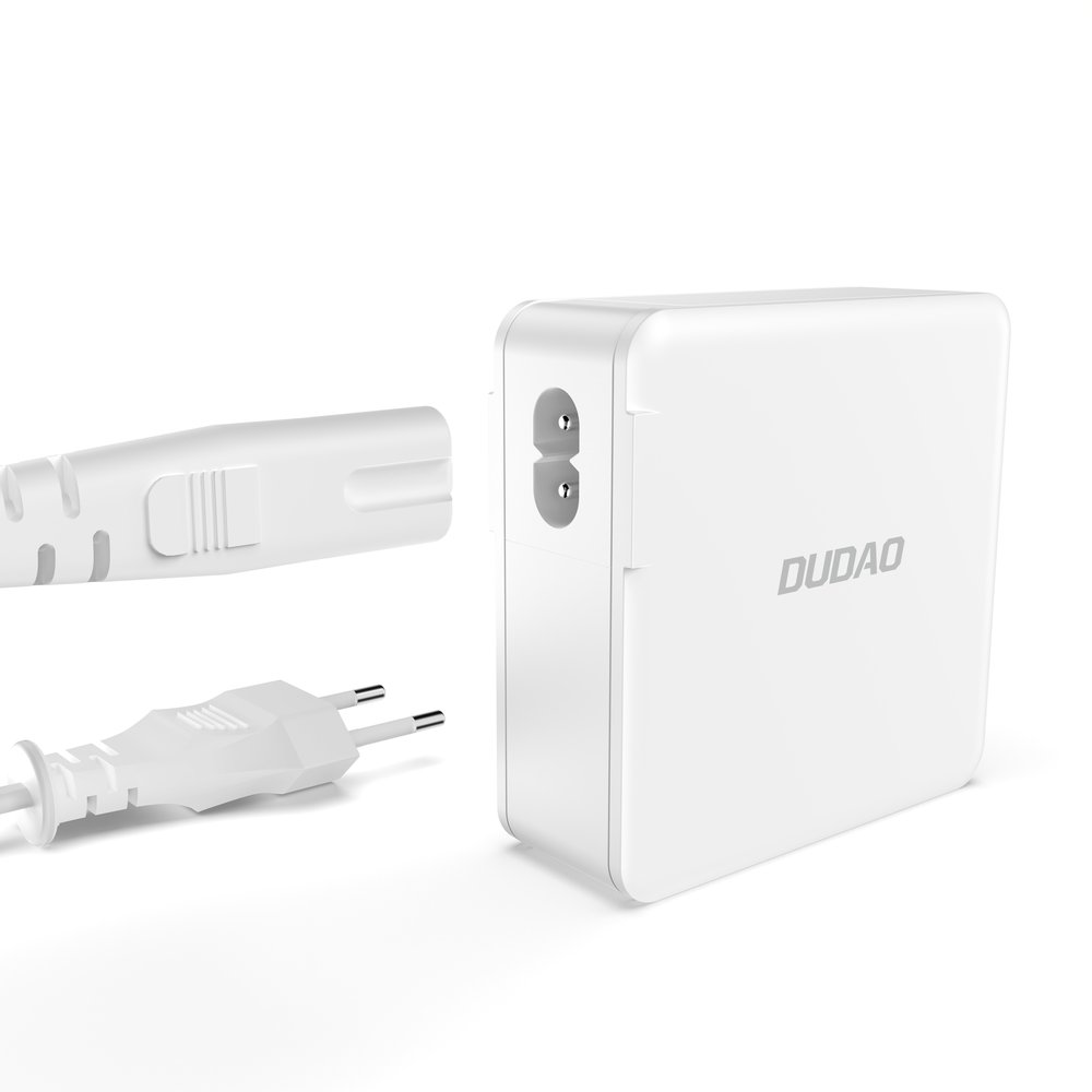 GaN 100W ātra sienas lādētājs 2 x USB-C / 2 x USB Dudao A100EU - balts (1)