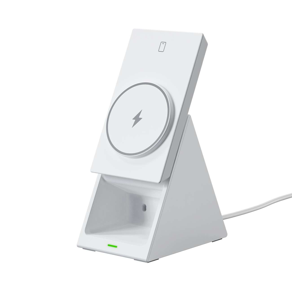 Choetech T600 15W 3in1 induktīvā uzlādes stacija – balta (0)