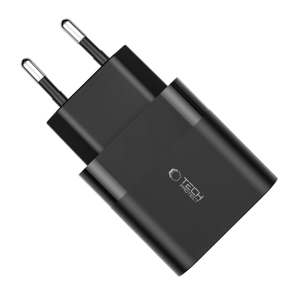 Tech-Protect C30W lādētājs USB-C PD 30W / USB-A QC 3.0 – melns (2)