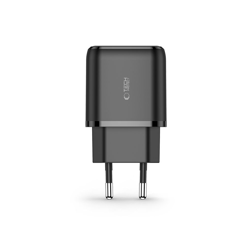 Tech-Protect C20W lādētājs USB-C PD 20W / USB-A QC 3.0 – melns (1)