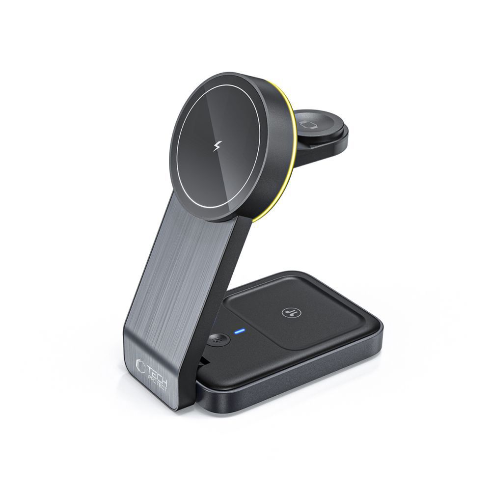 Tech-Protect QI15W-A28 MagSafe 3‑in‑1 induktīvā lādētāja stacija ar statīvu viedtālrunim / Apple Watch /... (0)