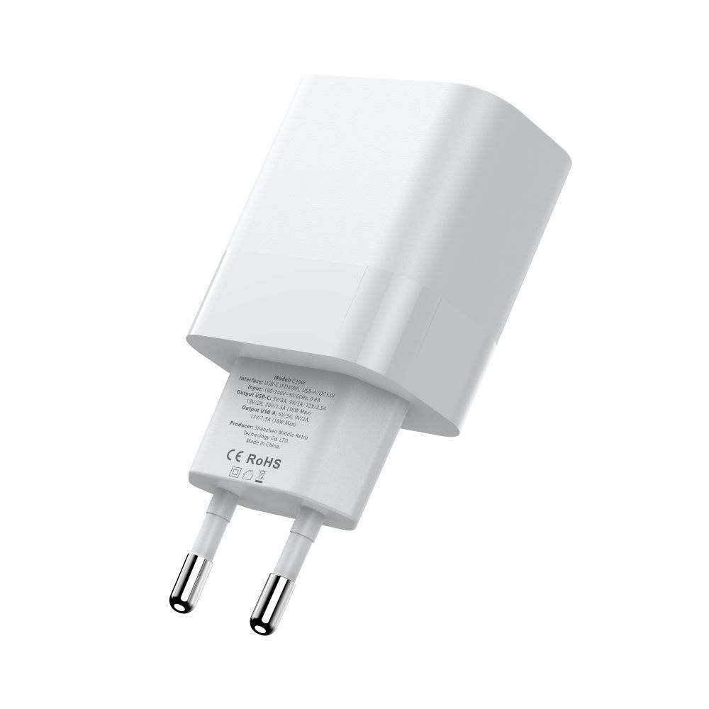 Tech-Protect C20W lādētājs 2x USB-C PD 20W - balts (2)