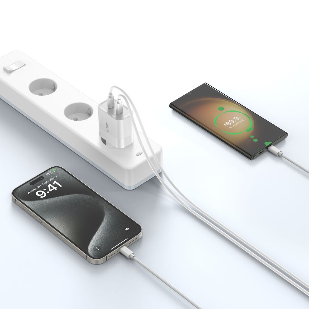 Tech-Protect C20W lādētājs 2x USB-C PD 20W - melns (0)