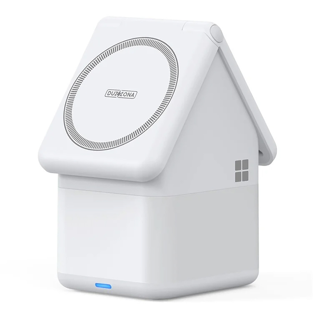 Duzzona W20 15W 4-in-1 induktīvā lādētāja stacija iPhone / AirPods / Apple Watch ar naktslampu – balta (0)