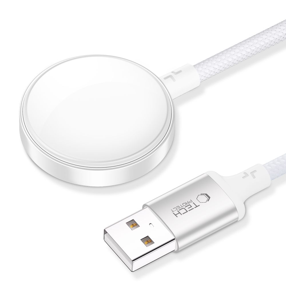 Tech-Protect UltraBoost USB-A induktīvā lādētāja kabelis Apple Watch 1 m – balts (0)