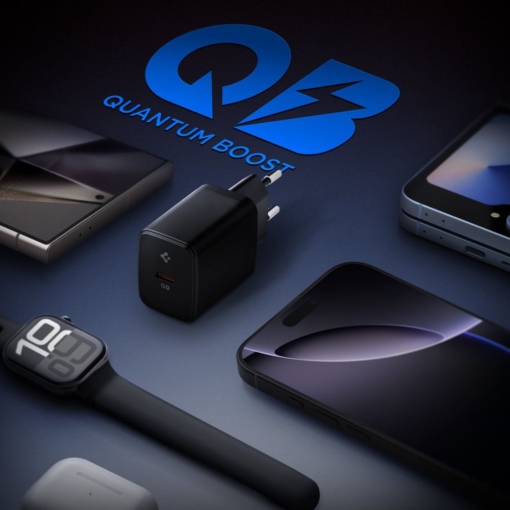 Spigen Essential EE201EU USB-C 20W sienas lādētājs – melns (2)