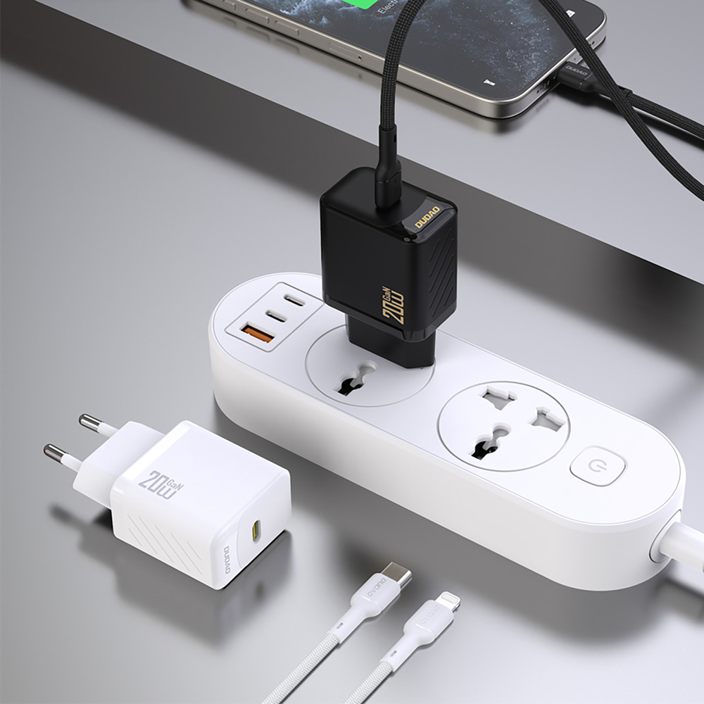 Dudao A26 PD20W GaN USB‑C lādētājs – melns (1)