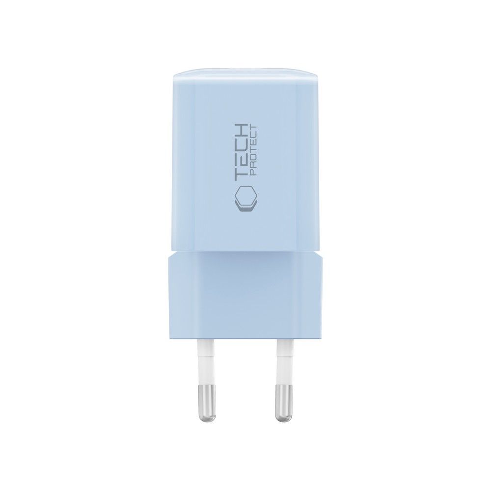 Tech-Protect NCM33W 2-portu PD33W/QC3.0 sienas lādētājs – zils (1)