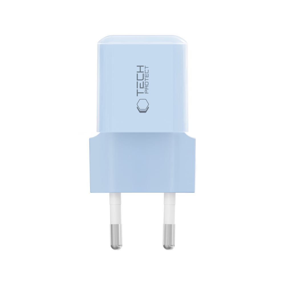 Tech-Protect NCM25 USB-C PD 25W sienas lādētājs – zils (1)