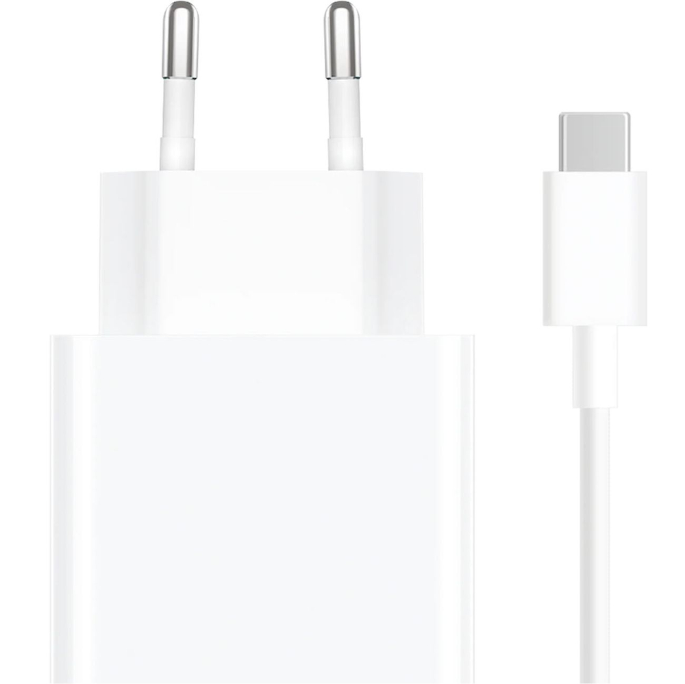 Xiaomi MDY-16-EF 1xUSB-A 33W sienas lādētājs ar 3A USB‑C kabeli – balts (1)