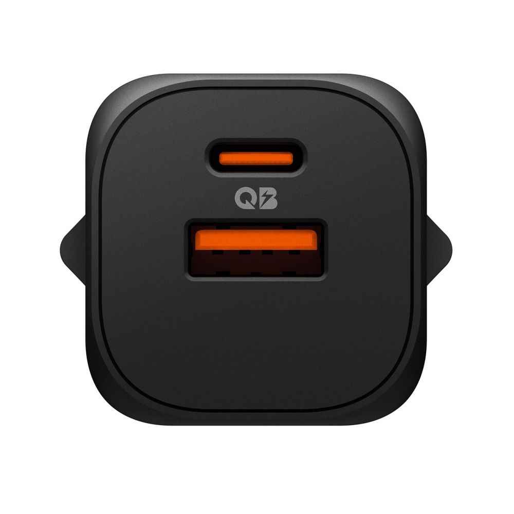 Spigen Essential EE352EU USB‑C / USB‑A 35W sienas lādētājs – melns (0)