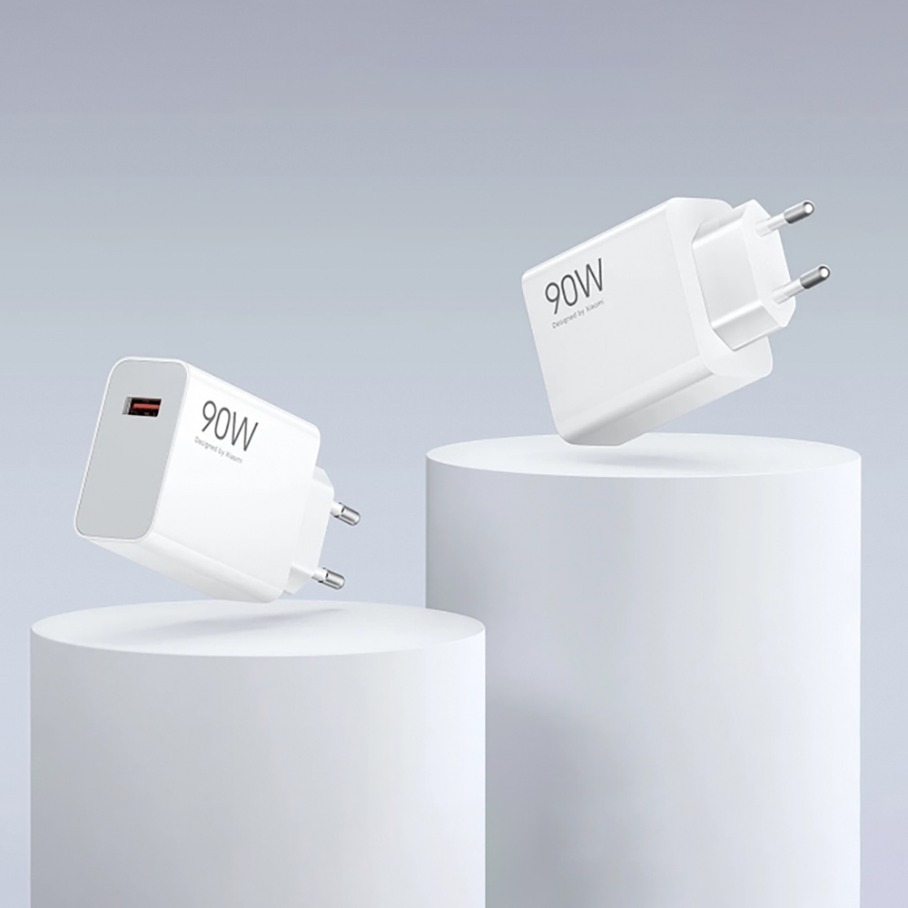 Xiaomi HyperCharge Combo 90W 6.1A USB-A sienas lādētājs ar USB-C kabeli – balts (0)