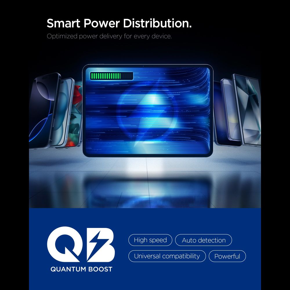 Spigen Essential EE673EU 3-portu 67W sienas lādētājs – balts (3)