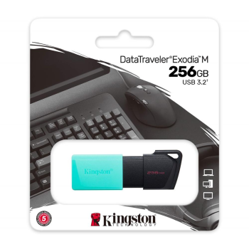 Kingston DataTraveler Exodia M DTXM 256GB USB 3.2 Flash Drive USB Stick, Green | USB Zibatmiņa Fleška