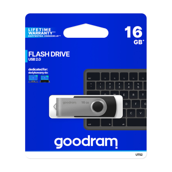 Goodram 16 GB USB 2.0 Flash Drive USB Stick, Black | USB Zibatmiņa Fleška