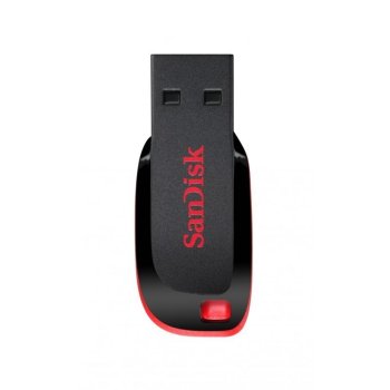 SanDisk Cruzer Blade 128GB USB 2.0 zibatmiņa, melna sarkana