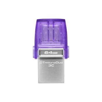 USB zibatmiņa Kingston DT microDuo 3C 64GB USB-C USB-A, violeta