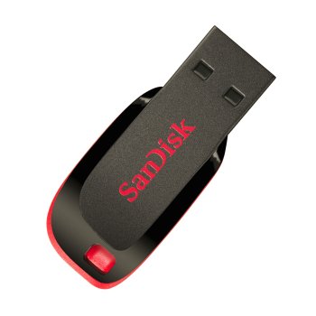 SanDisk Cruzer Blade 32GB USB 2.0 zibatmiņa, melns, sarkans