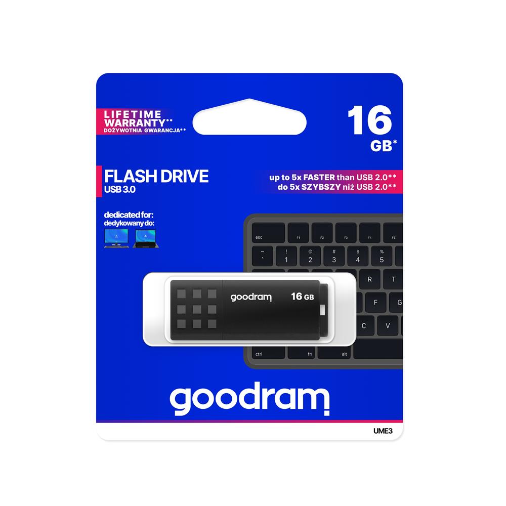 Zibatmiņa Goodram UME3 16GB USB 3.0, melna (0)