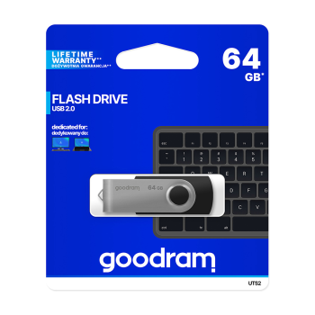 Goodram 64 GB USB 2.0 Flash Drive USB Stick, Black | USB Zibatmiņa Fleška