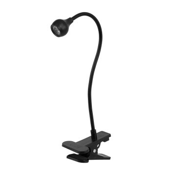UV manikīra galda lampa Glow Snake 3 W, Melna (395 nm, ar elastīgu turētāju)