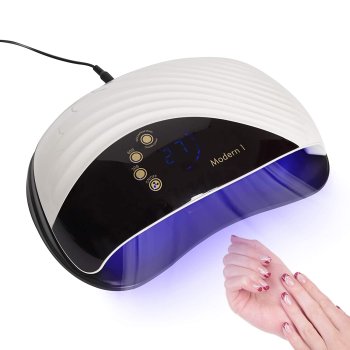 UV/LED manikīra un pedikīra lampa DUAL LED MODERN BIG Q005 90 W, Balta (51 LED, Dual LED, Low Heat Mode)