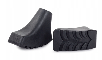 Skandināvu Staigāšanas Nūju Gumijas Uzgaļi, 2 gab., Melns | Nordic Walking Pole Stick Protectors Rubber Caps Pads, 2 pcs