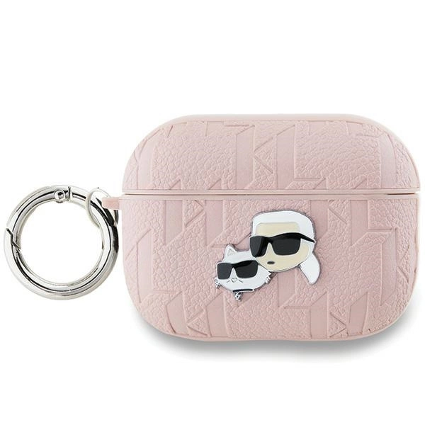 Karl Lagerfeld Monogram & Choupette galvas futrālis priekš AirPods Pro 2 - rozā krāsā | Head case for pink