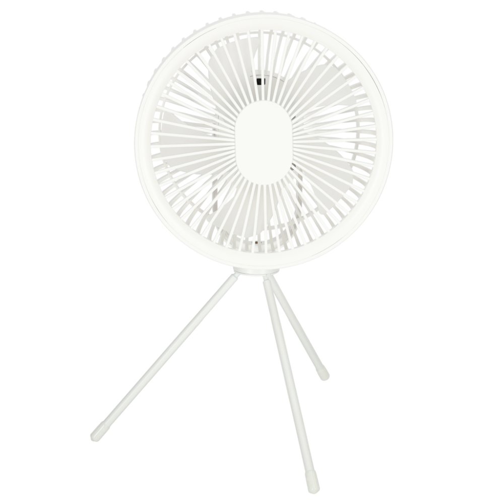 Bezvadu galda ventilators ar pulti un apgaismojumu, USB, 4 ātrumi, 18cm, balts (3)