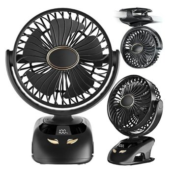 Portatīvais galda ventilators ar klipsi un akumulatoru