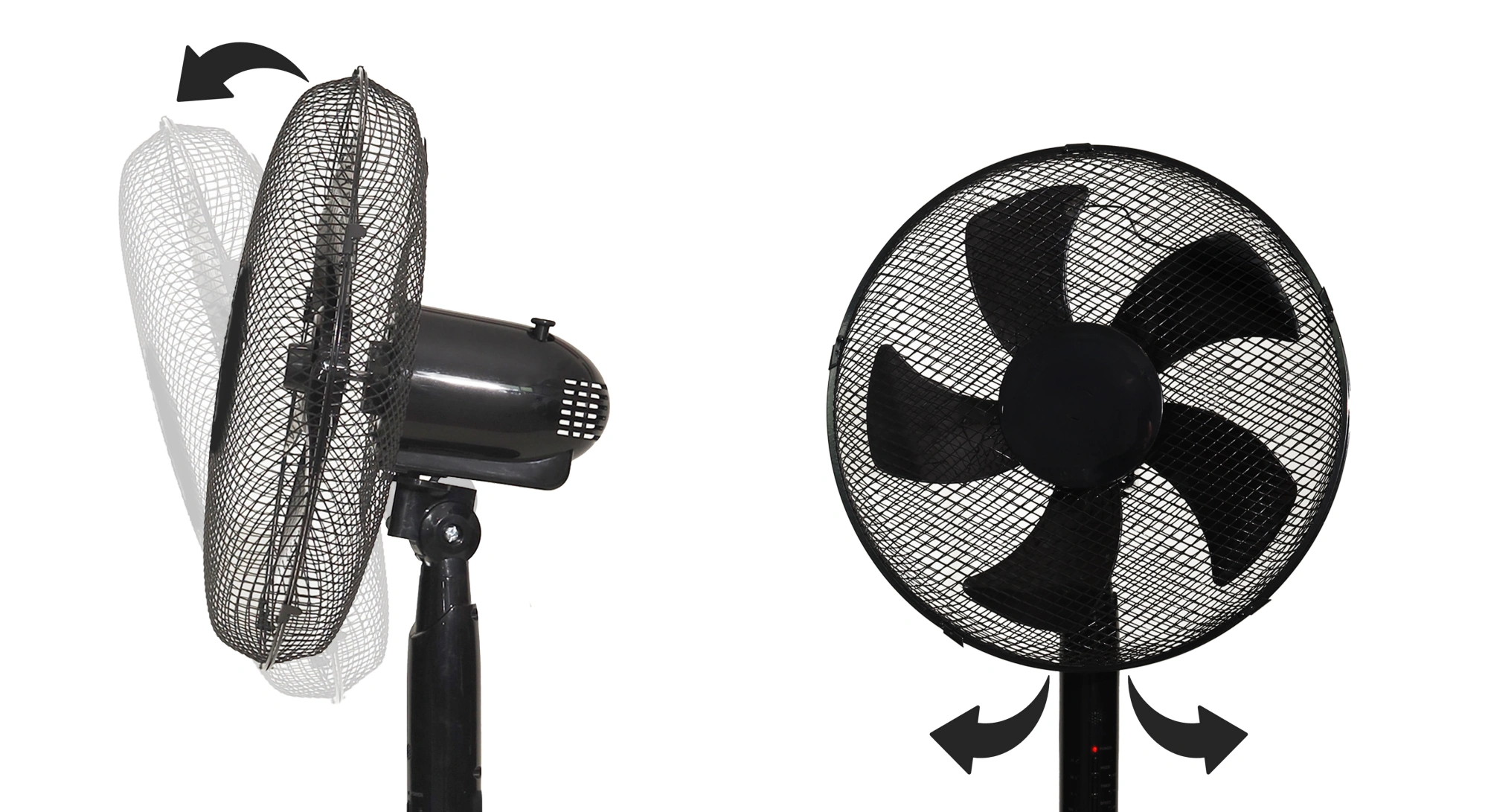 Grīdas ventilators 45W ar 5 lāpstiņām, 3 režīmiem un tālvadības pulti (3)
