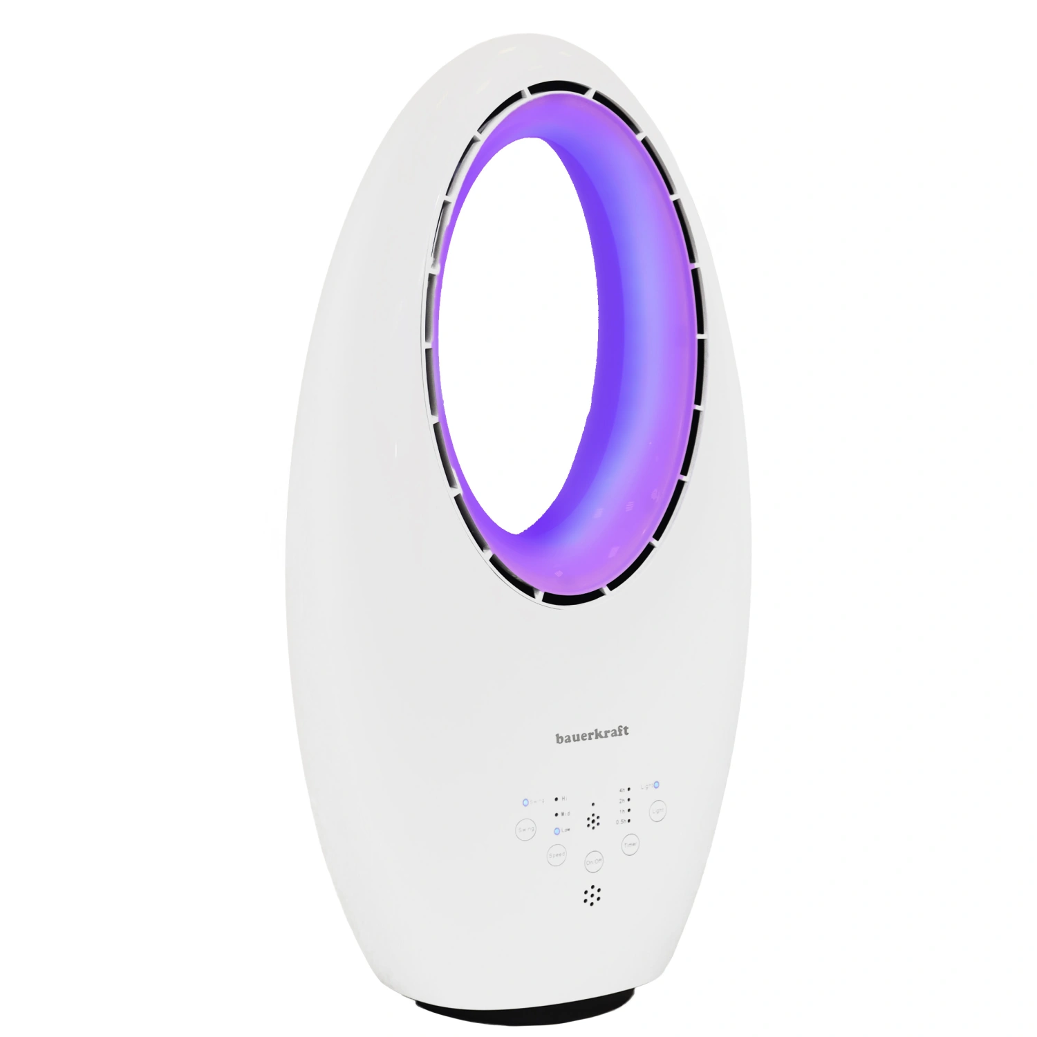 Stāvošs bezlapstiņu ventilators 60W ar pulti, taimeri un LED apgaismojumu (3)