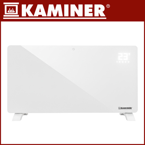 Elektriskais stikla sildītājs Kaminer Zelva 26573 ar WiFi, 2500W, balts (2)