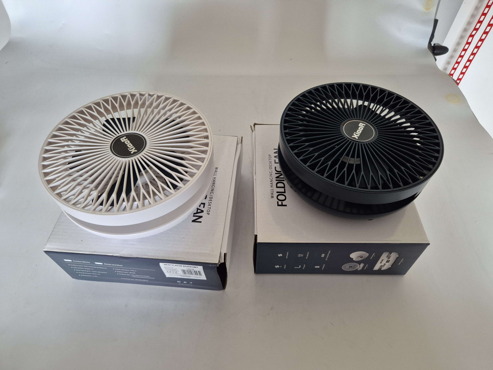 Bezvadu salokāms galda ventilators ar klipsi, stiprināms pie sienas (0)