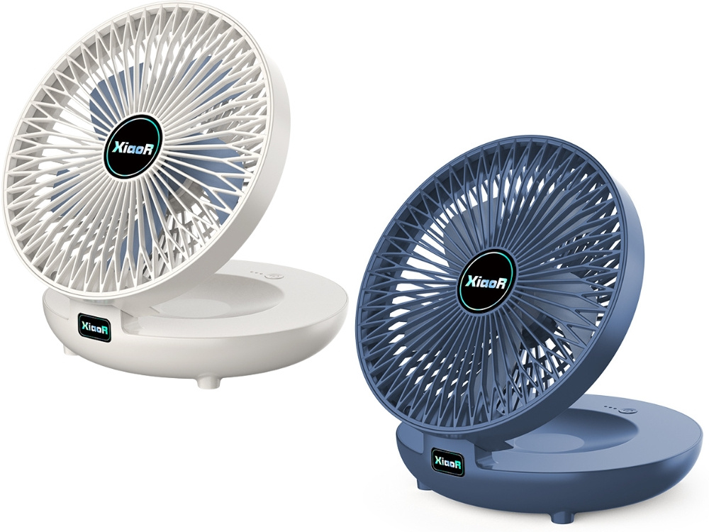 Bezvadu salokāms galda ventilators ar klipsi, stiprināms pie sienas (1)